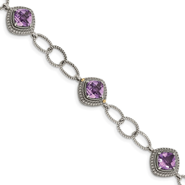 14k/Silver Two-Tone Bracelets Style QTC1553 - Classique Jewelry Inc.