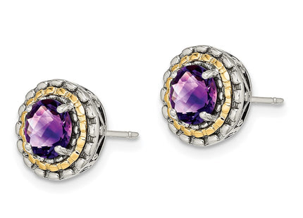 14k/Silver Two-Tone Earrings Style QTC1568 - Classique Jewelry Inc.