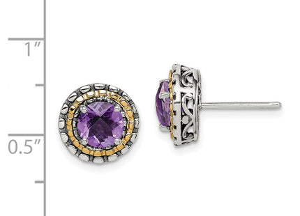 14k/Silver Two-Tone Earrings Style QTC1568 - Classique Jewelry Inc.