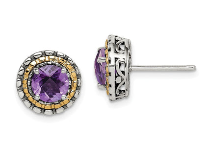 14k/Silver Two-Tone Earrings Style QTC1568 - Classique Jewelry Inc.