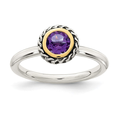 Sterling silver amethyst ring