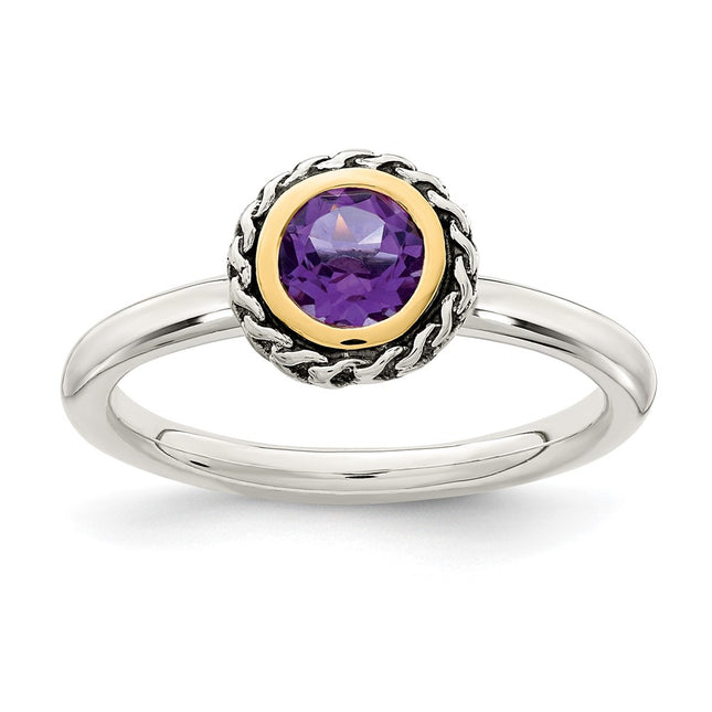 Sterling silver amethyst ring