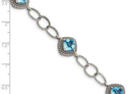 14k/Silver Two-Tone Bracelets Style QTC1603 - Classique Jewelry Inc.