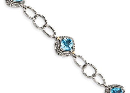 14k/Silver Two-Tone Bracelets Style QTC1603 - Classique Jewelry Inc.