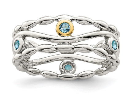 14k/Silver Two-Tone Rings Style QTC1606 - Classique Jewelry Inc.