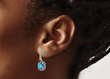 14k/Silver Two-Tone Earrings Style QTC1608 - Classique Jewelry Inc.