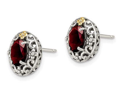 14k/Silver Two-Tone Earrings Style QTC1637 - Classique Jewelry Inc.