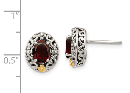 14k/Silver Two-Tone Earrings Style QTC1637 - Classique Jewelry Inc.