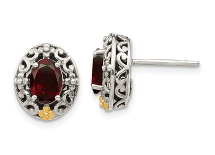 14k/Silver Two-Tone Earrings Style QTC1637 - Classique Jewelry Inc.