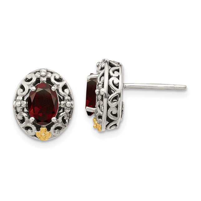 14k/Silver Two-Tone Earrings Style QTC1637 - Classique Jewelry Inc.