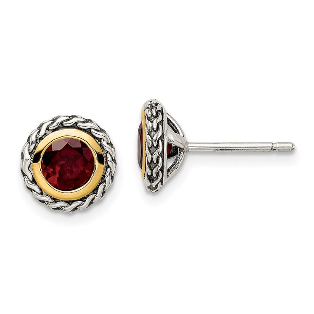14k/Silver Two-Tone Earrings Style QTC1640 - Classique Jewelry Inc.