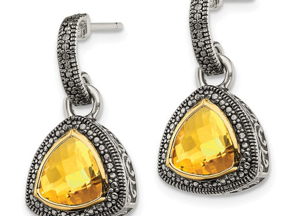 14k/Silver Two-Tone Earrings Style QTC1649 - Classique Jewelry Inc.
