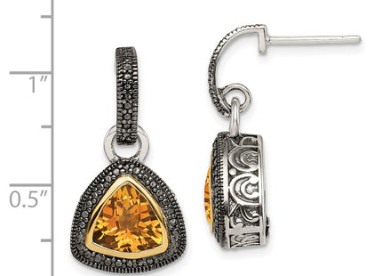 14k/Silver Two-Tone Earrings Style QTC1649 - Classique Jewelry Inc.