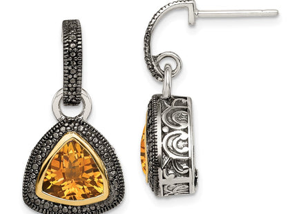 14k/Silver Two-Tone Earrings Style QTC1649 - Classique Jewelry Inc.