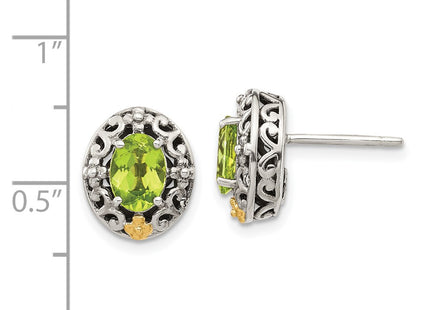 14k/Silver Two-Tone Earrings Style QTC1652 - Classique Jewelry Inc.