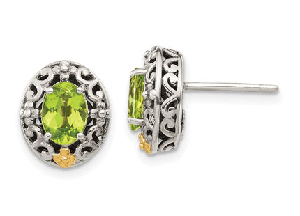14k/Silver Two-Tone Earrings Style QTC1652 - Classique Jewelry Inc.