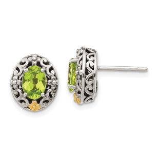 14k/Silver Two-Tone Earrings Style QTC1652 - Classique Jewelry Inc.