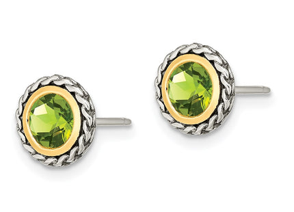 14k/Silver Two-Tone Earrings Style QTC1657 - Classique Jewelry Inc.
