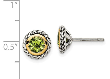 14k/Silver Two-Tone Earrings Style QTC1657 - Classique Jewelry Inc.