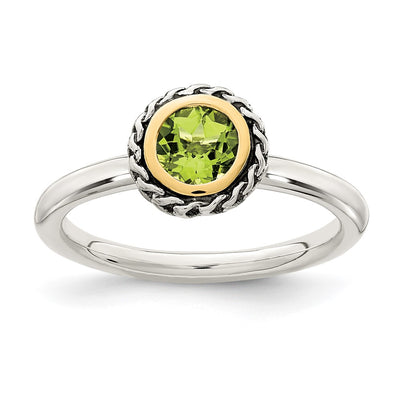 Sterling silver peridot ring