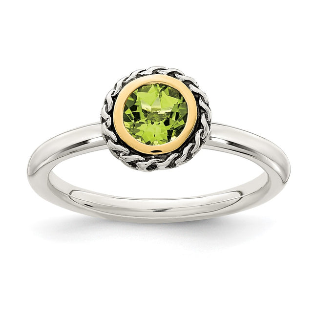 Sterling silver peridot ring