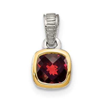 Sterling silver garnet pendant