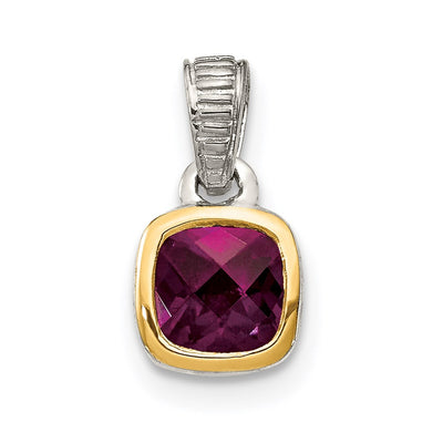 Sterling silver garnet pendant