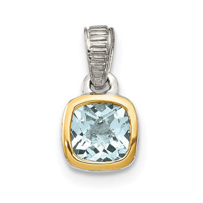 Sterling silver aquamarine pendant