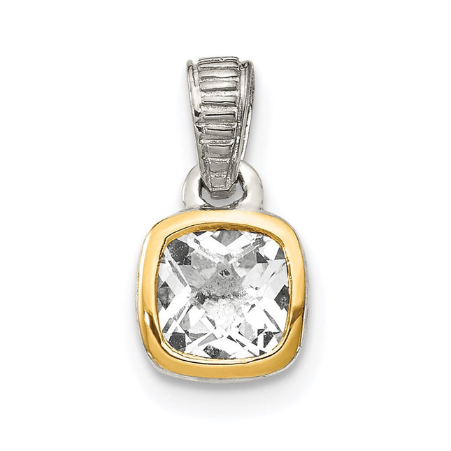 14k/Silver Two-Tone Pendants Style QTC1701 - Classique Jewelry Inc.