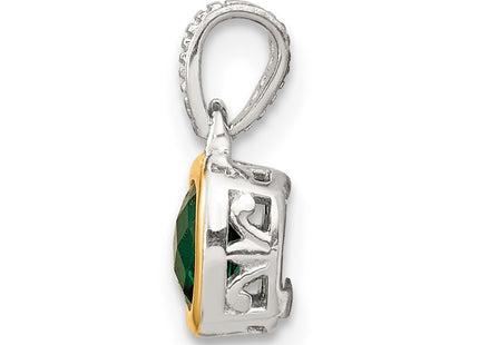 14k/Silver Two-Tone Pendants Style QTC1702 - Classique Jewelry Inc.