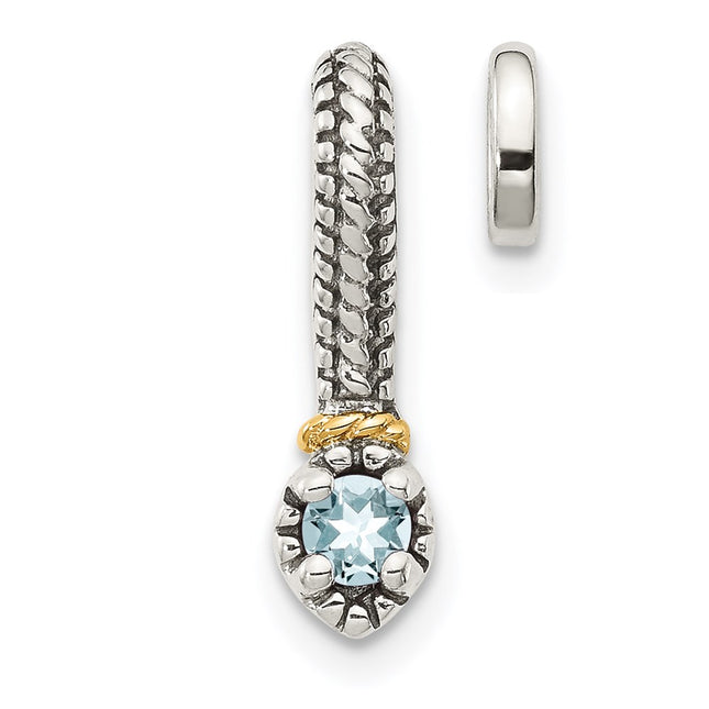 14k/Silver Two-Tone Pendants Style QTC1707 - Classique Jewelry Inc.