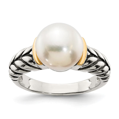 Sterling silver pearl ring