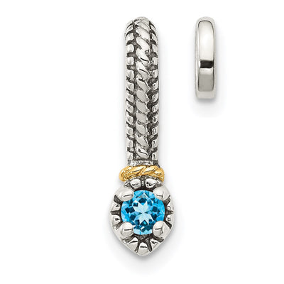 Sterling silver blue topaz chain