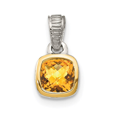 Sterling silver citrine pendant