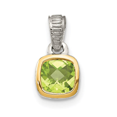 Sterling silver peridot pendant