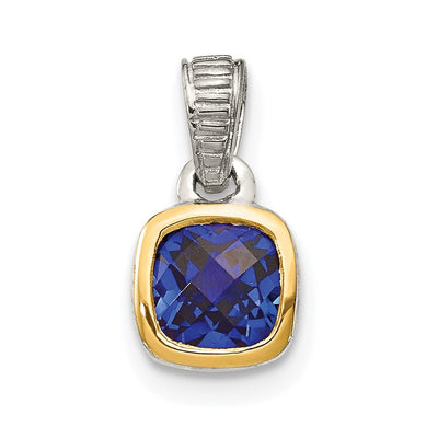 Sterling silver sapphire pendant