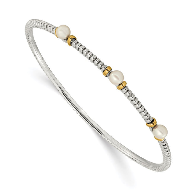 14k/Silver Two-Tone Bracelets Style QTC172 - Classique Jewelry Inc.