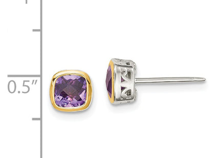 14k/Silver Two-Tone Earrings Style QTC1725 - Classique Jewelry Inc.