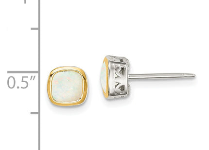 14k/Silver Two-Tone Earrings Style QTC1727 - Classique Jewelry Inc.