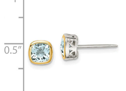 14k/Silver Two-Tone Earrings Style QTC1728 - Classique Jewelry Inc.