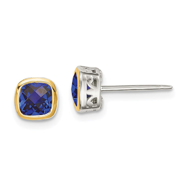 14k/Silver Two-Tone Earrings Style QTC1732 - Classique Jewelry Inc.