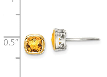 14k/Silver Two-Tone Earrings Style QTC1733 - Classique Jewelry Inc.