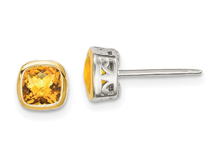 14k/Silver Two-Tone Earrings Style QTC1733 - Classique Jewelry Inc.