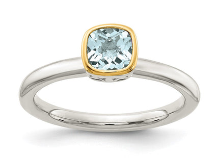 Sterling silver aquamarine ring