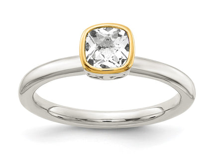 14k/Silver Two-Tone Rings Style QTC1735 - Classique Jewelry Inc.