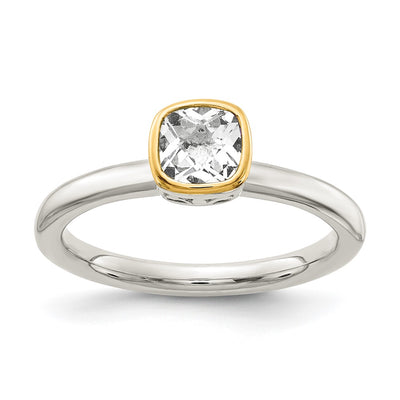 Sterling silver topaz ring