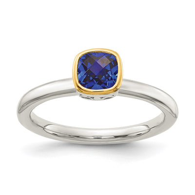 Sterling silver sapphire ring