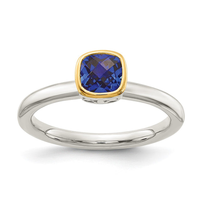 Sterling silver sapphire ring