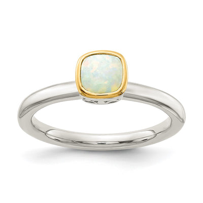 Sterling silver opal ring