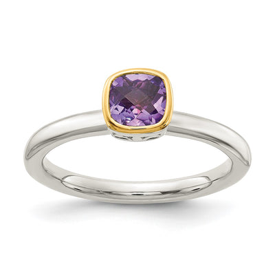 Sterling silver amethyst ring